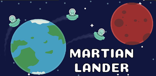 The mobile game Martian Lander's Google Play featured image.