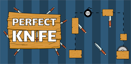 The mobile game Perfect Knife's Google Play featured image.